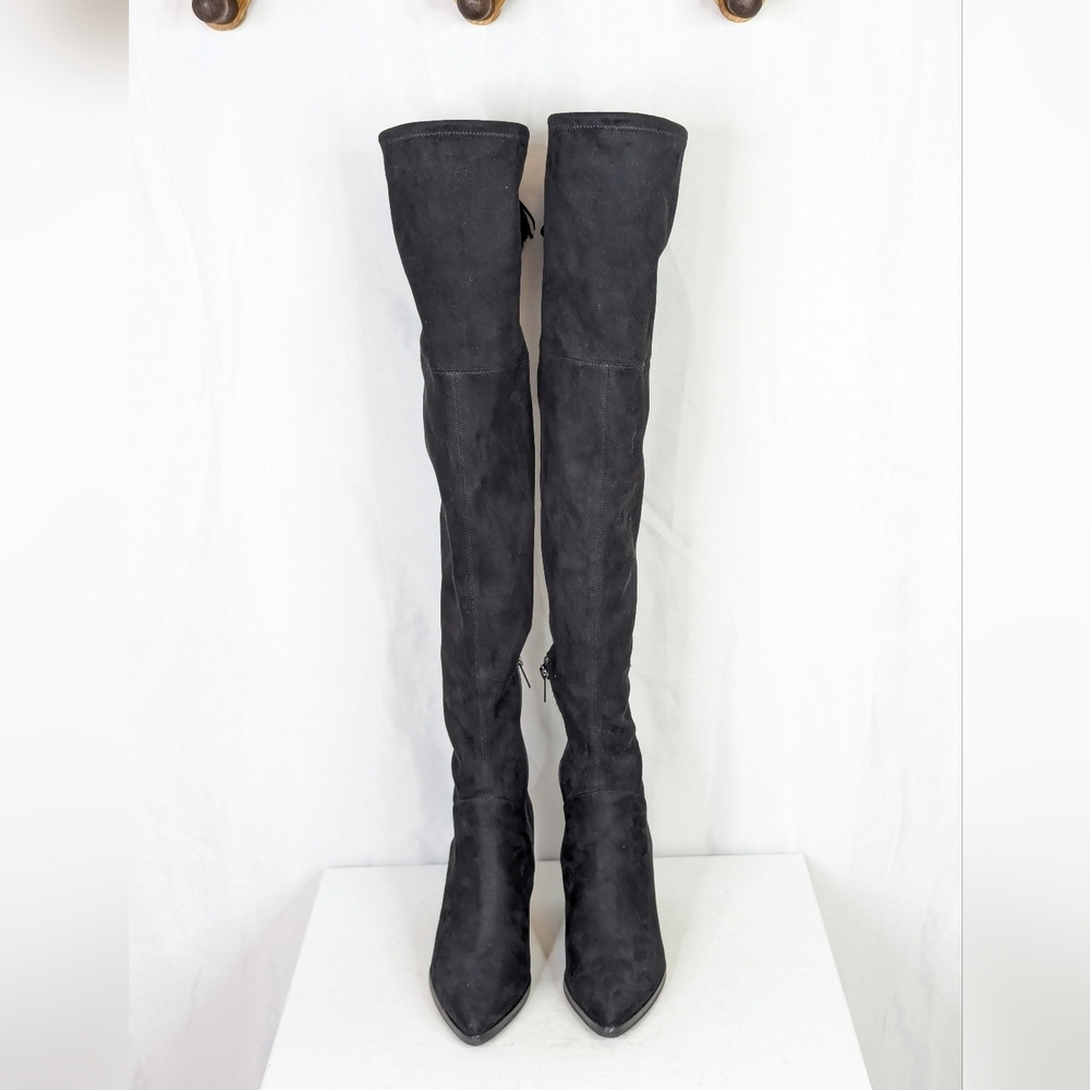Marc Fisher Alinda Over The Knee Black Pointed Boots Size 7.5 - Picture 6 of 10
